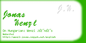 jonas wenzl business card